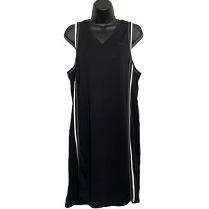 EUC Diadora sporty dress, black with green and white stripes, size Large.